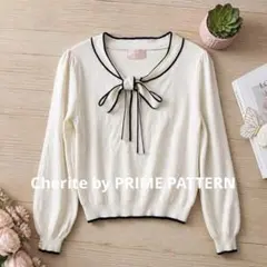 Cherite by PRIME PATTERN ボウタイ付ニットプルオーバーのサムネイル