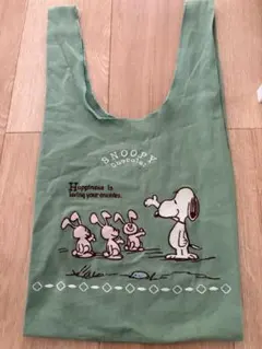 スヌーピーショコラ　 湯布院限定　刺繍キャンバスマルシェバッグ