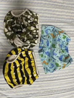 ベビー水着 3枚セット カラフル
