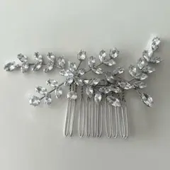 結婚式 ウエディング ブライダルアクセサリー シルバー ヘアコーム ヘッドパーツ