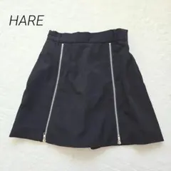 ハレ ミニスカート ショートパンツ フロントダブルジップ ブラック HAREのサムネイル