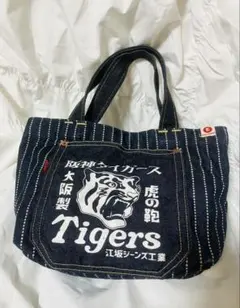 ✨入手困難✨阪神タイガース 江坂ジーンズ工業コラボデニムミニトートバッグ日本製