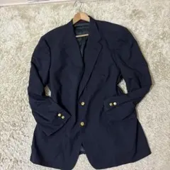 希少サイズUSA製　紺ブレ　金ボタン　メタルボタン　ネイビー　テーラード　2B