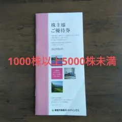 東急不動産ホールディングス　株主様ご優待冊子（1000株以上5000株未満）