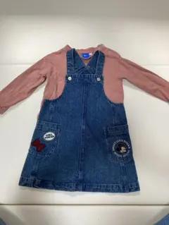 ミニーマウス デニムジャンパースカート　Disney