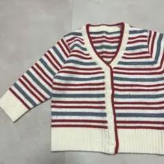 COMME CA ISM カーディガン 80 ボーダー ニット キッズ