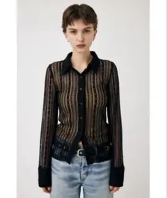 moussy SHEER LACE シャツブラウス