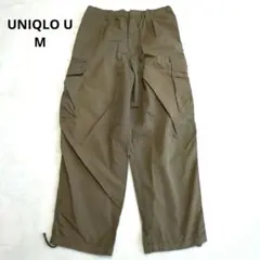 UNIQLO U ワイドフィットパラシュートカーゴパンツ M オリーブ