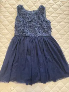 【子供ドレス】花柄刺繍ドレス 120〜130 パーティドレス 女の子ドレス