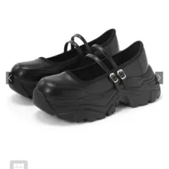 厚底ダブルストラップシューズ[ci525]