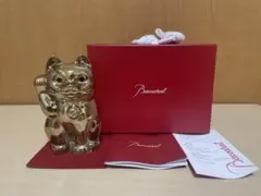 Baccarat まねき猫 ゴールド 置物ラッキーキャットゴールドのサムネイル