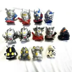 B4510 ウルトラマン シリーズ ソフビ 指人形 まとめ売り レッド ブルー 