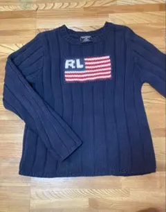 ポロジーンズ ラルフローレン ネイビー フラッグ ニット