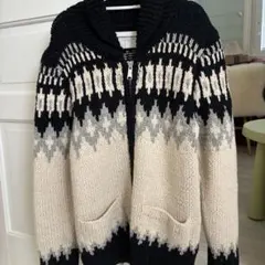 メンズ　ナノユニバース 毛100% ニット　ジャケット　L