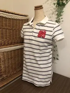 美品❤️ JACK BUNNY レディース ポロシャツ 白 ボーダー サイズ 1