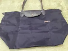 【美品】ロンシャン ル プリアージュ クラブ トートバッグ L パープル 肩掛け