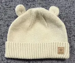 petit main 耳付きニット帽 48サイズ アイボリー