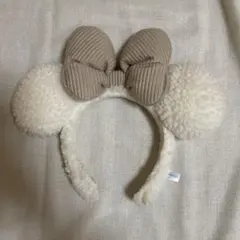 ミッキーマウス型カチューシャ アイボリー