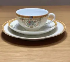 オールドノリタケのトリオ （カップ・ソーサー・ケーキ皿) Noritake M印