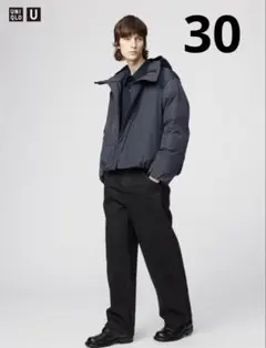 ユニクロ U ワイドフィットカラージーンズ ブラック UNIQLO ユー