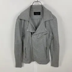 訳あり ZARA MAN ザラマン スウェット ダブル ライダースジャケット S