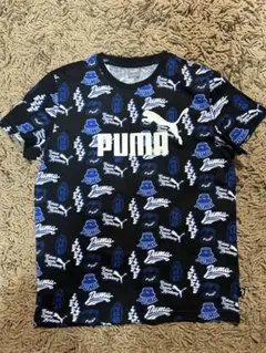 ✨新品✨　PUMA プーマ 半袖Tシャツ ブラック ブルー 総柄 キッズ 160
