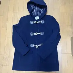 フード付きダッフルコート L ネイビー