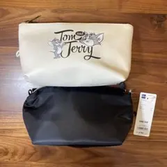 GU ナイロンポーチ　ブラック　トムとジェリー　ポーチのサムネイル