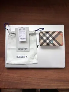 【新品】Burberry 三つ折り財布 ヴィンテージチェック ベージュ