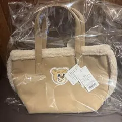 FEILER フェイラー　ラブラリー　オールドテディ　ワッペンボアトートバッグ