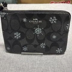 COACH コーチ CF286 ミニポーチ 小物入れ レザー ブラック