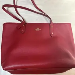 coach 赤 トートバッグ