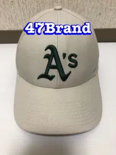 47Brand / MLB ・アスレチックス キャップ A's ロゴ刺繍