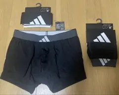 新品未使用＆おためしadidas/アディダス　ボクサーパンツM黒2個セットのサムネイル
