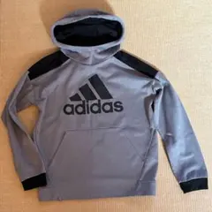 アディダス パーカー 150 adidas グレー フード付 スポーツ 小学生