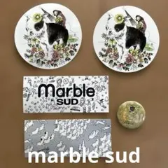 マーブルシュッド marble sud ステッカー4枚と缶バッジ セット