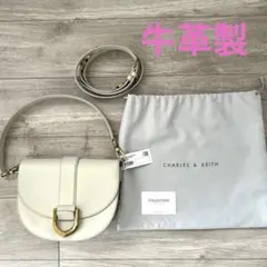 CHALES＆KEITH ガビーヌ　レザー サドルバッグ2way