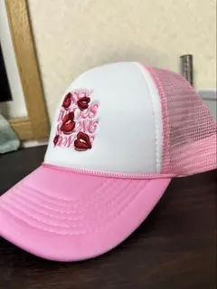 わ*わ様 ラロパ　メッシュキャップピンク