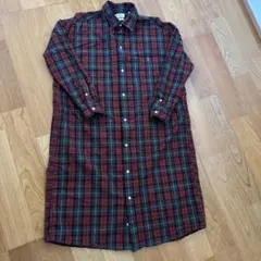美品★ジムフレックス　赤チェックシャツワンピース