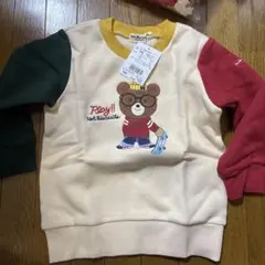 新品✨ミキハウスHot Biscuit クマ刺繍 トレーナー 100cm
