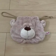 NICI フェイスポーチ ぬいぐるみ くま巾着
