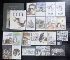 わちふぃーるど ダヤン ポストカード43枚 シール まとめ売り　猫のサムネイル