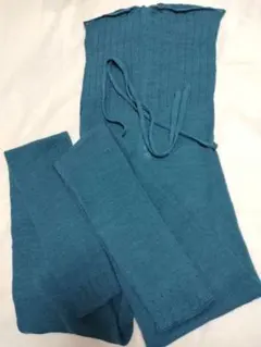 ニットウォームアップウェア ブルーグリーン系