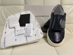 ♡エンポリオアルマーニ スニーカー 本革 ネイビー