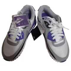 新品 NIKE AIR MAX 90 24cm パープル グレー