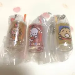 ポチャッコ おさるのもんきち たあ坊 レトログラスミニチュアチャーム サンリオ
