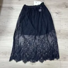 Avan Lily レース ロングスカート ネイビーのサムネイル
