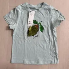 GU スパンコールTシャツ レモン 110のサムネイル