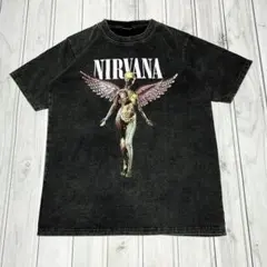 NIRVANA In Utero Tシャツ M～L相当 ヴィンテージ加工バンドT