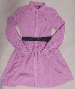 ラルフローレンシャツワンピースピンク